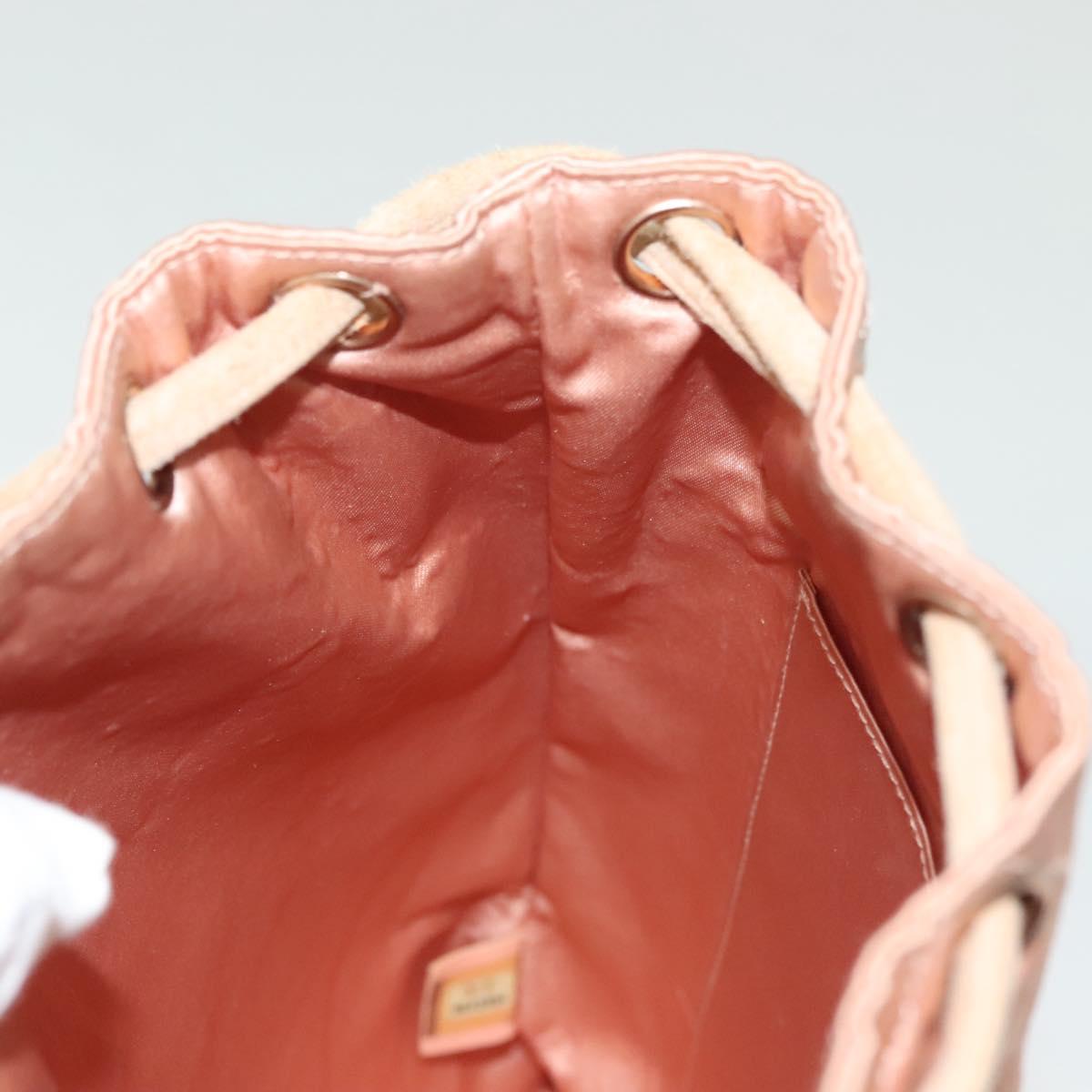 CHANEL Matelasse Backpack Satin Pink Gold CC Auth hk2932