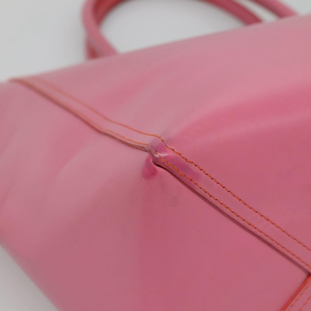 LOEWE Anagram Tote Bag Leather Pink Silver Auth hk2947