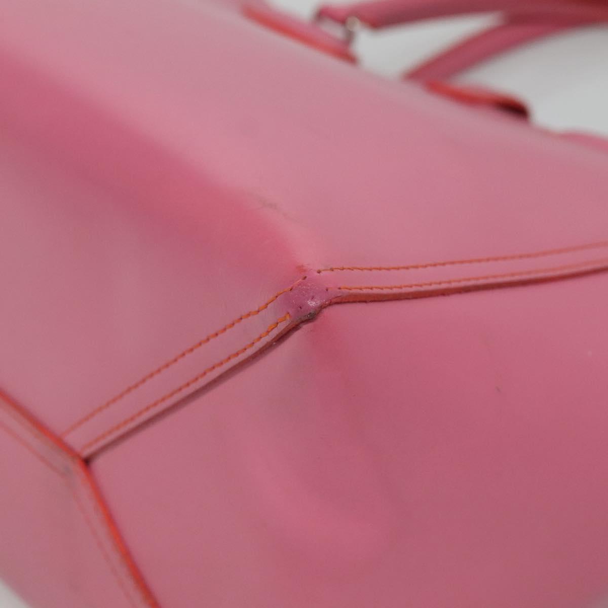 LOEWE Anagram Tote Bag Leather Pink Silver Auth hk2947