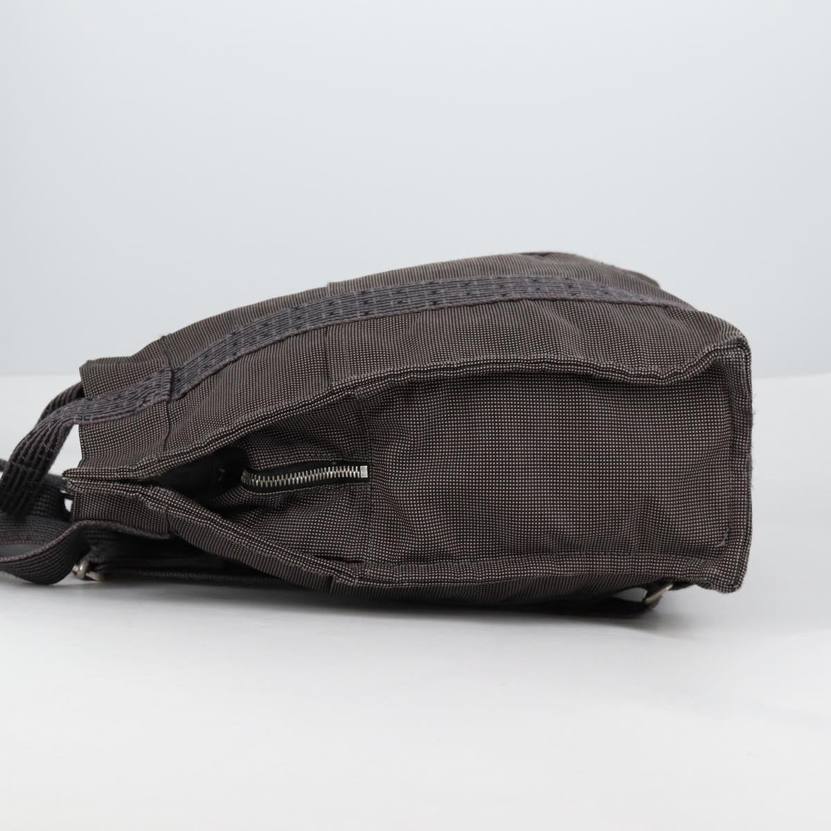HERMES Her Line A Dos MM Backpack Canvas Gray Silver Auth hk2953