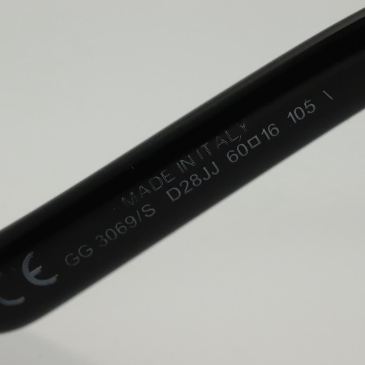 GUCCI Sunglasses Plastic Black Auth hk2964