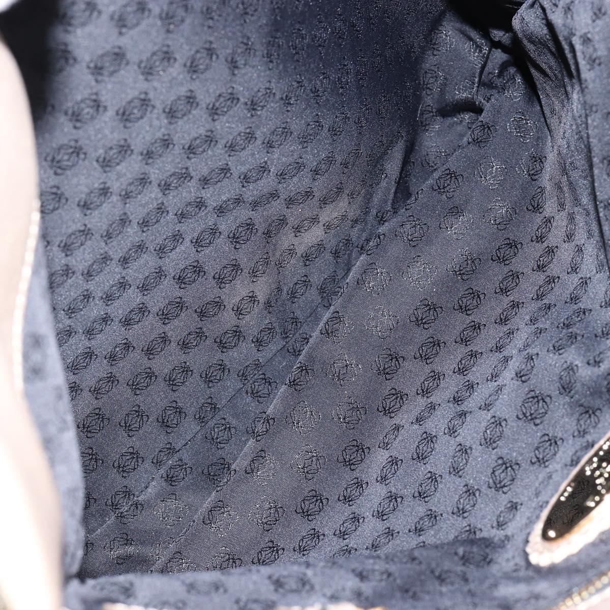 LOEWE Anagram Tote Bag Leather Gold Auth hk2975