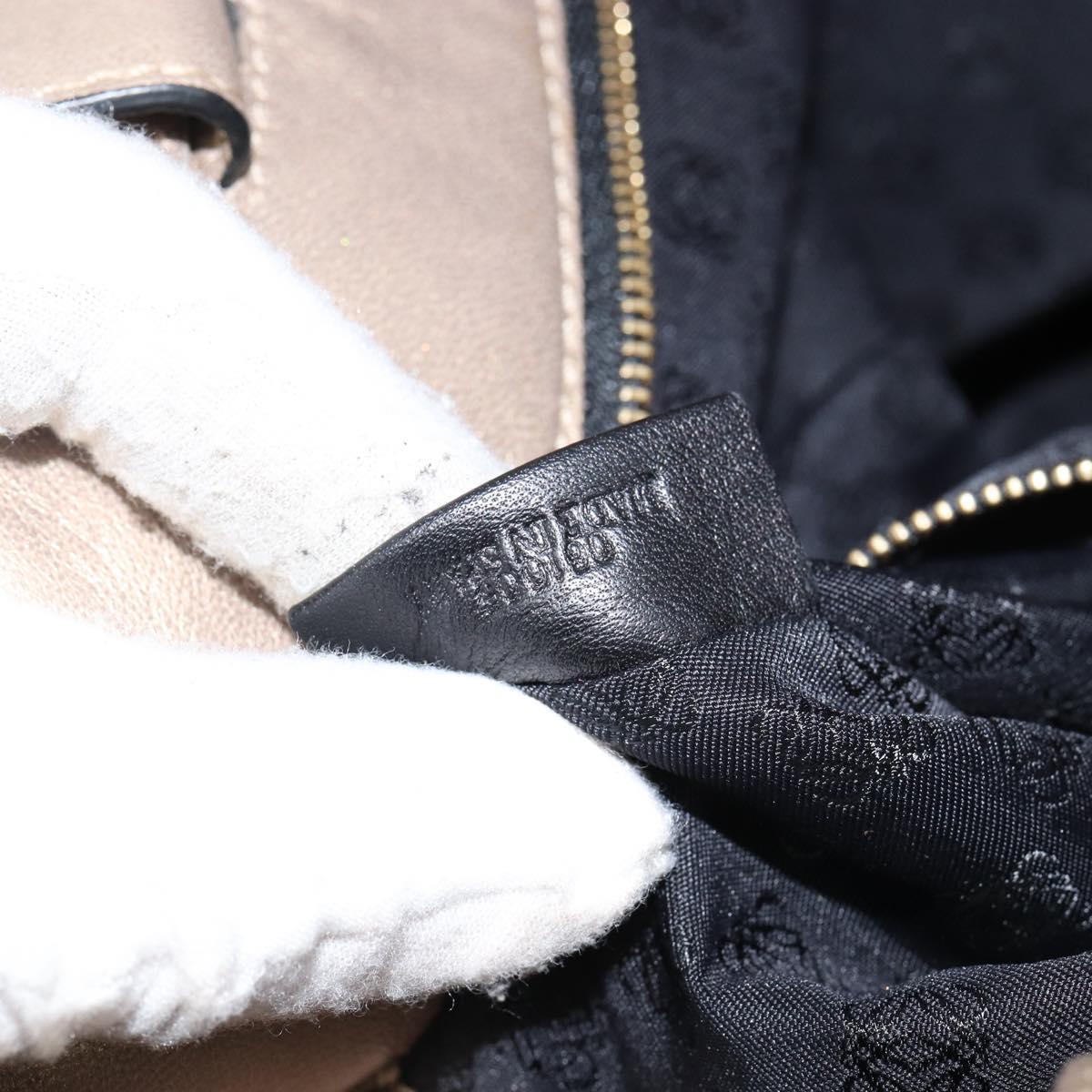 LOEWE Anagram Tote Bag Leather Gold Auth hk2975