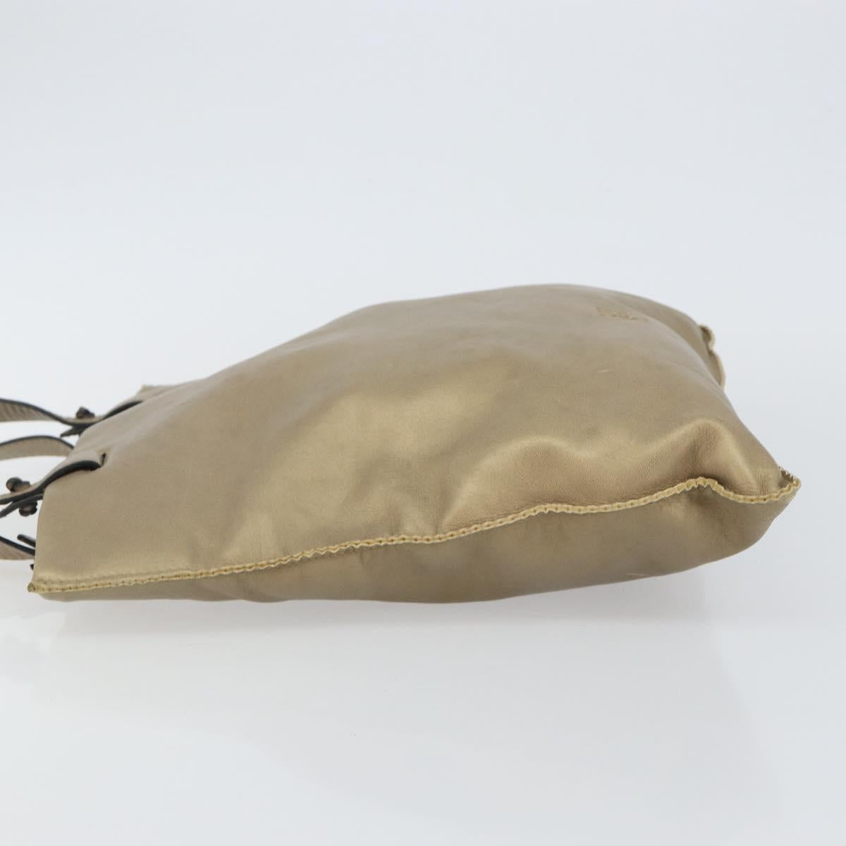 LOEWE Anagram Tote Bag Leather Gold Auth hk2975