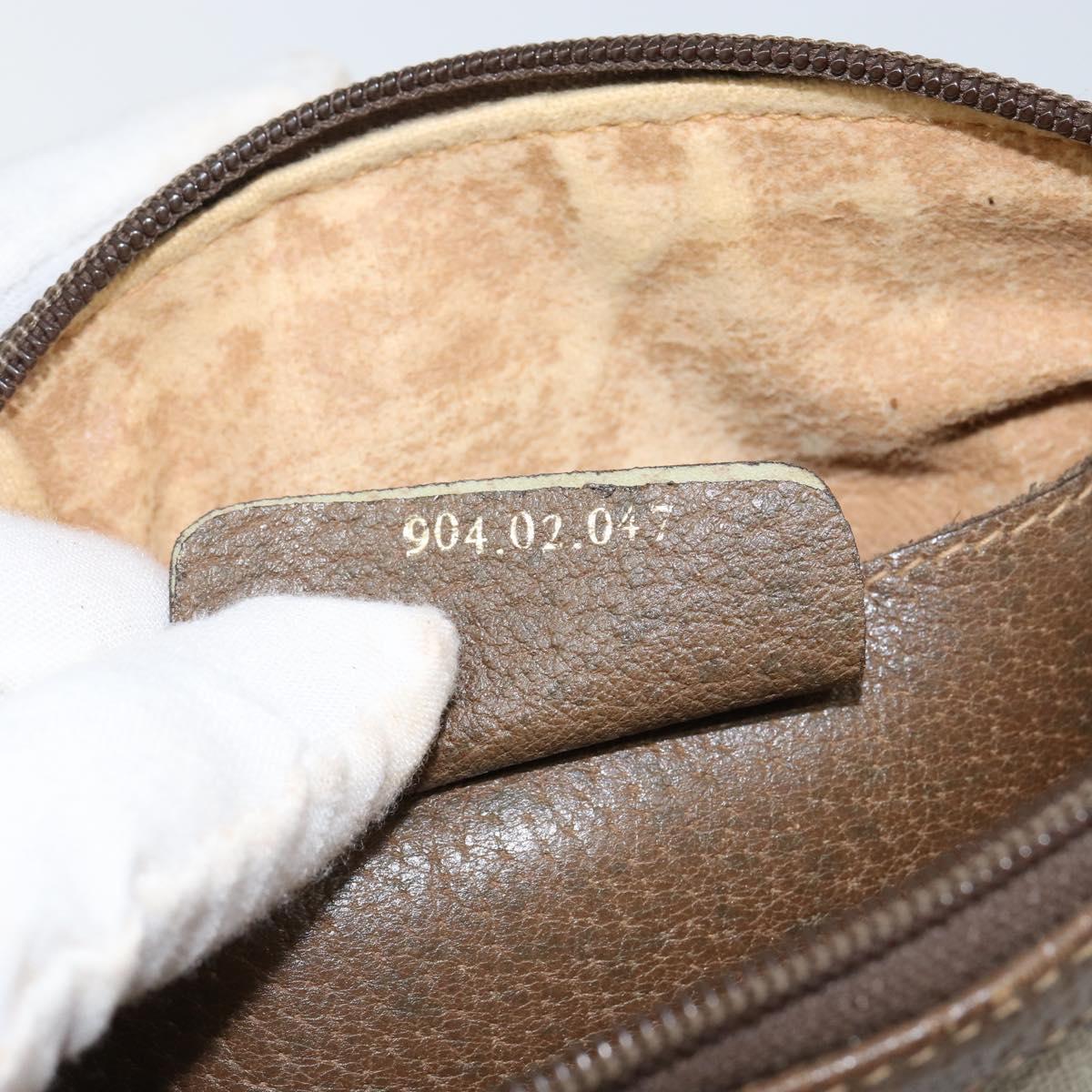 GUCCI GG Supreme Web Sherry Line Shoulder Bag PVC Beige 904 02 047 Auth hk2990