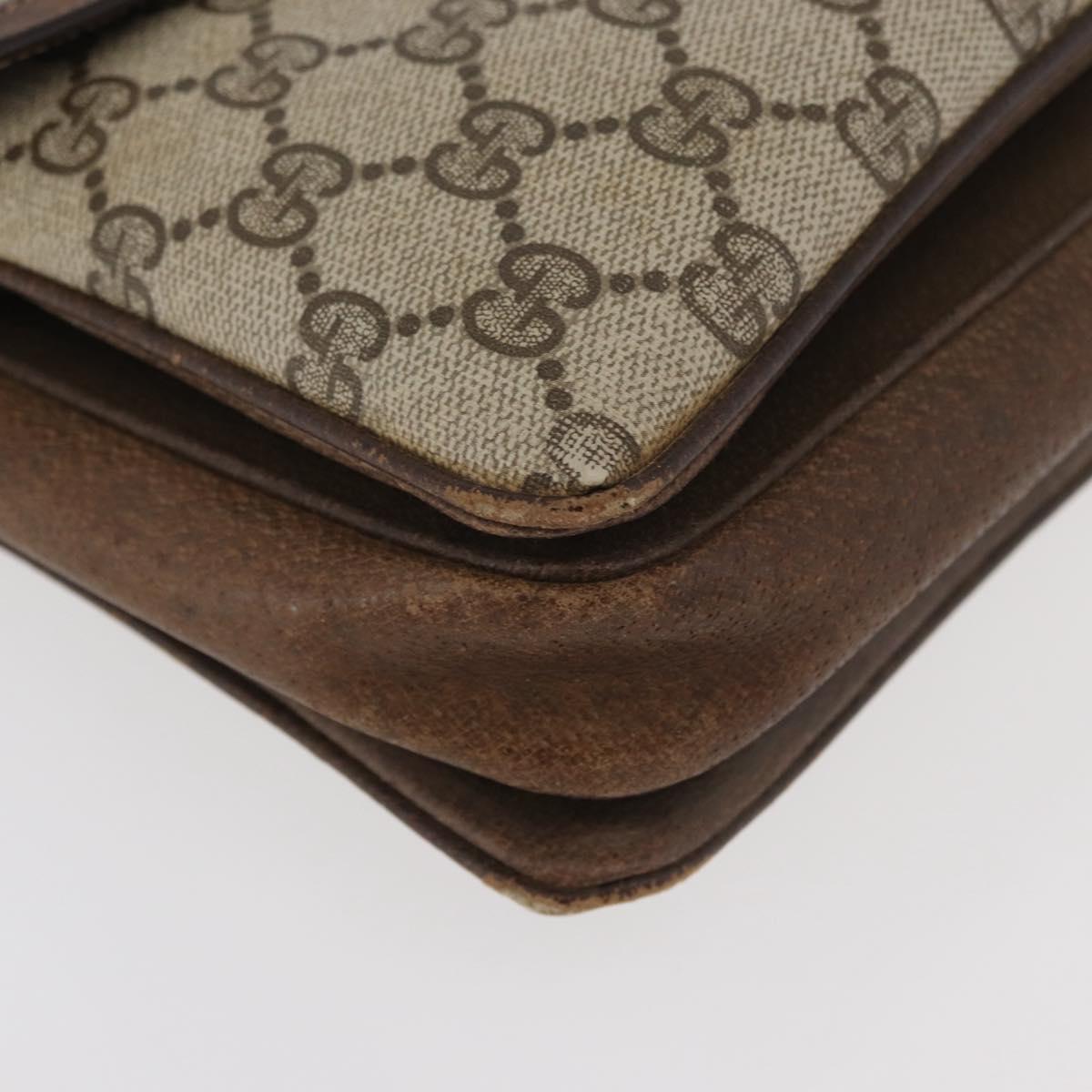 GUCCI GG Supreme Shoulder Bag PVC Beige Gold 001 16 4084 Auth hk2993