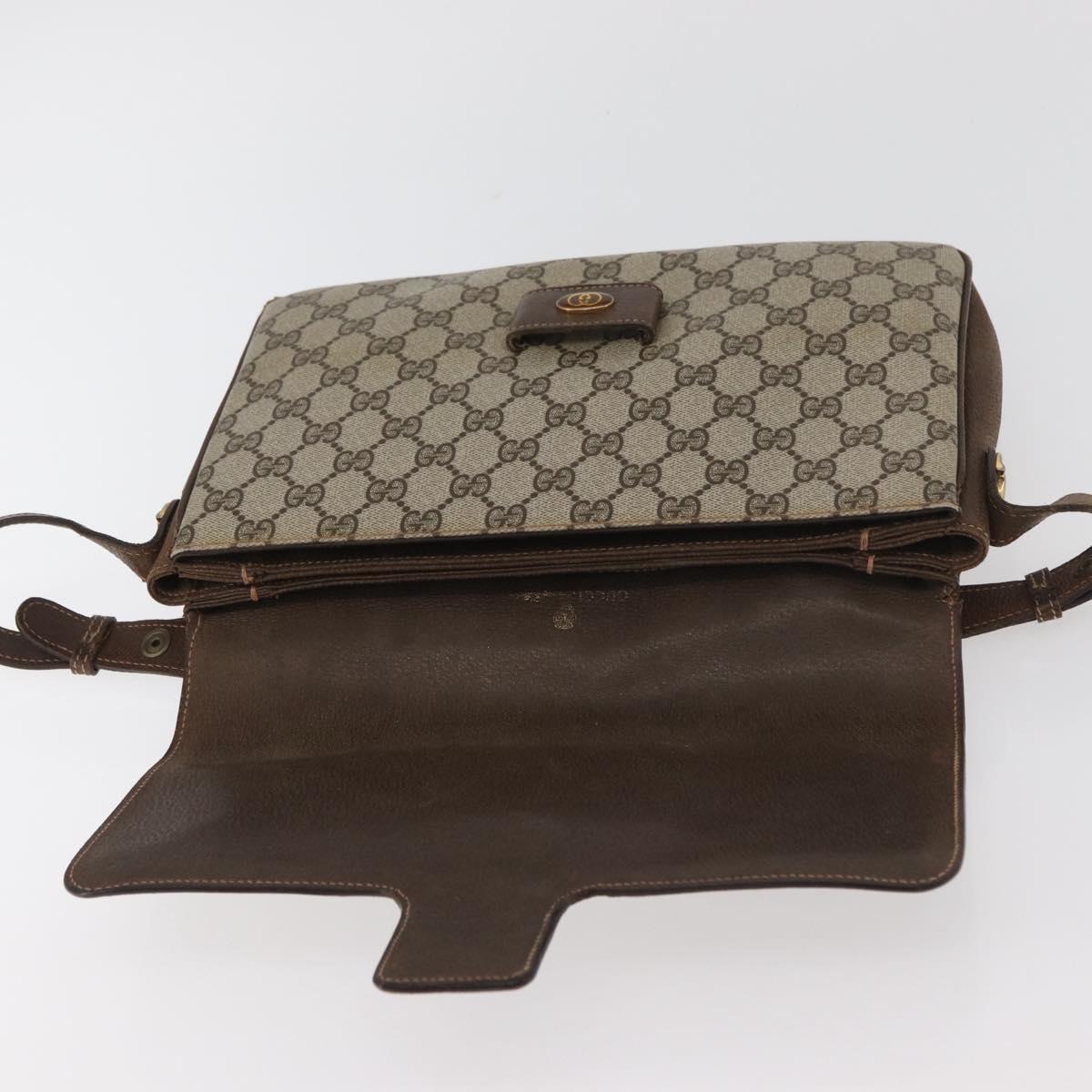 GUCCI GG Supreme Shoulder Bag PVC Beige Gold 001 16 4084 Auth hk2993