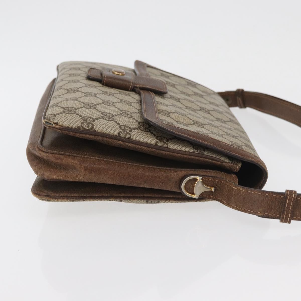 GUCCI GG Supreme Shoulder Bag PVC Beige Gold 001 16 4084 Auth hk2993