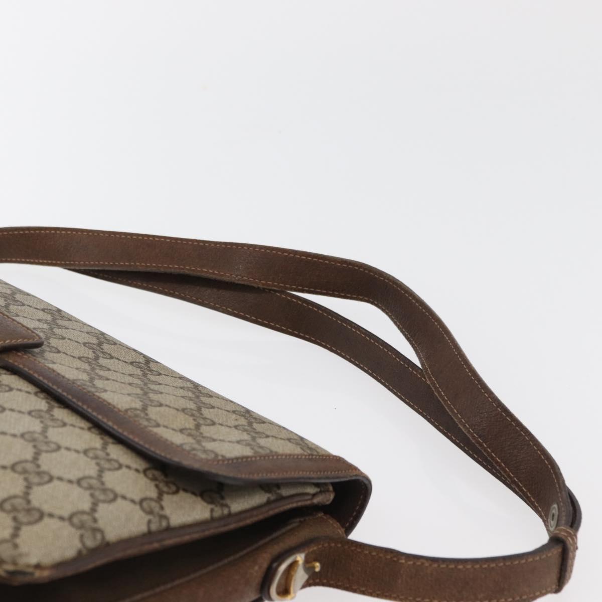 GUCCI GG Supreme Shoulder Bag PVC Beige Gold 001 16 4084 Auth hk2993