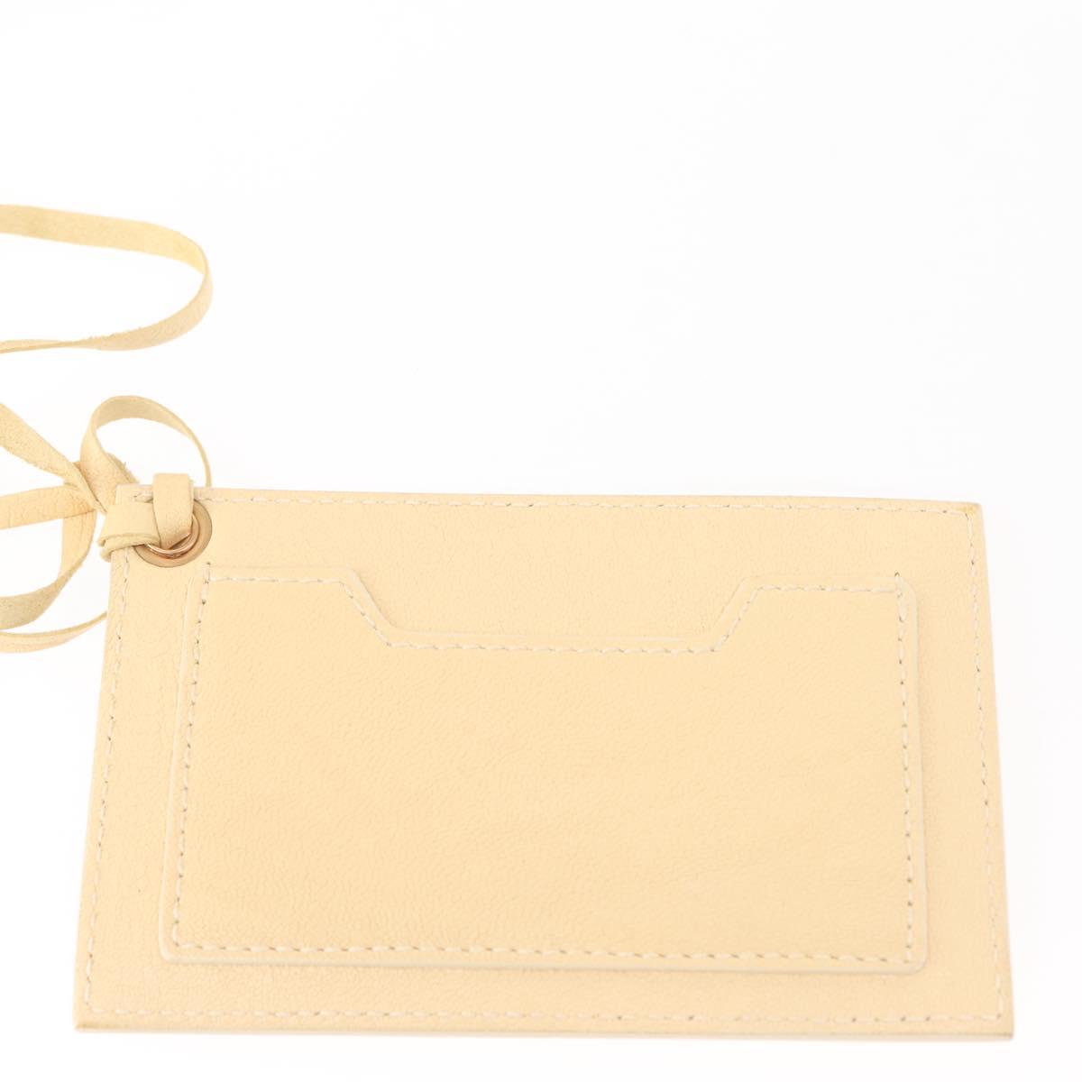 BALENCIAGA Hand Bag Leather Beige Gold Auth hk3005