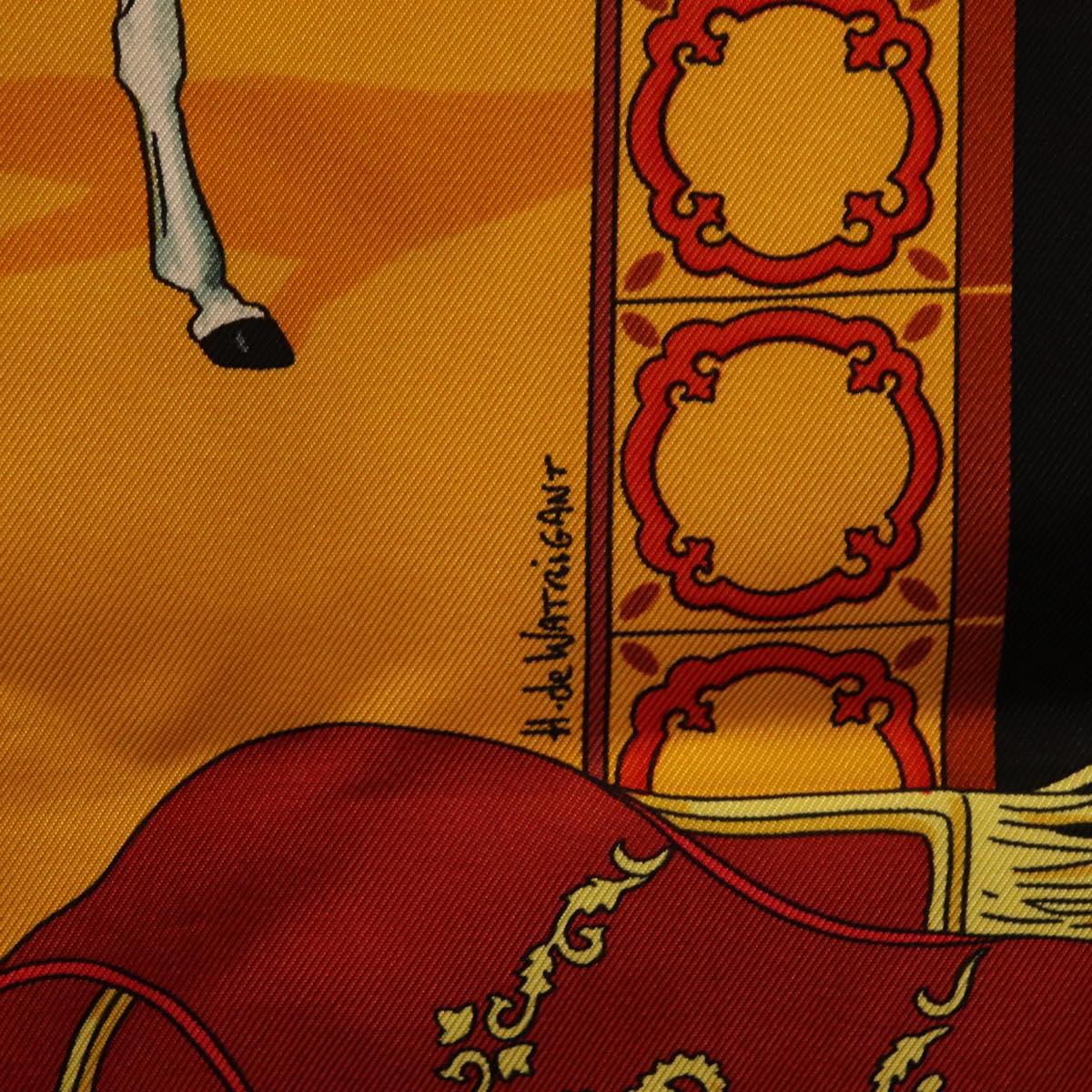 HERMES Carre 90 Scarf ""Real Escuela Andaluza Del Arte Ecuestre "" Auth hk3013