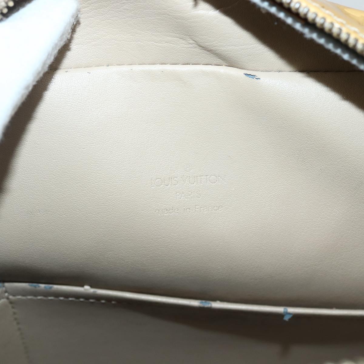 LOUIS VUITTON Monogram Vernis Tompkins Square Hand Bag Beige M91149 Auth hk3021