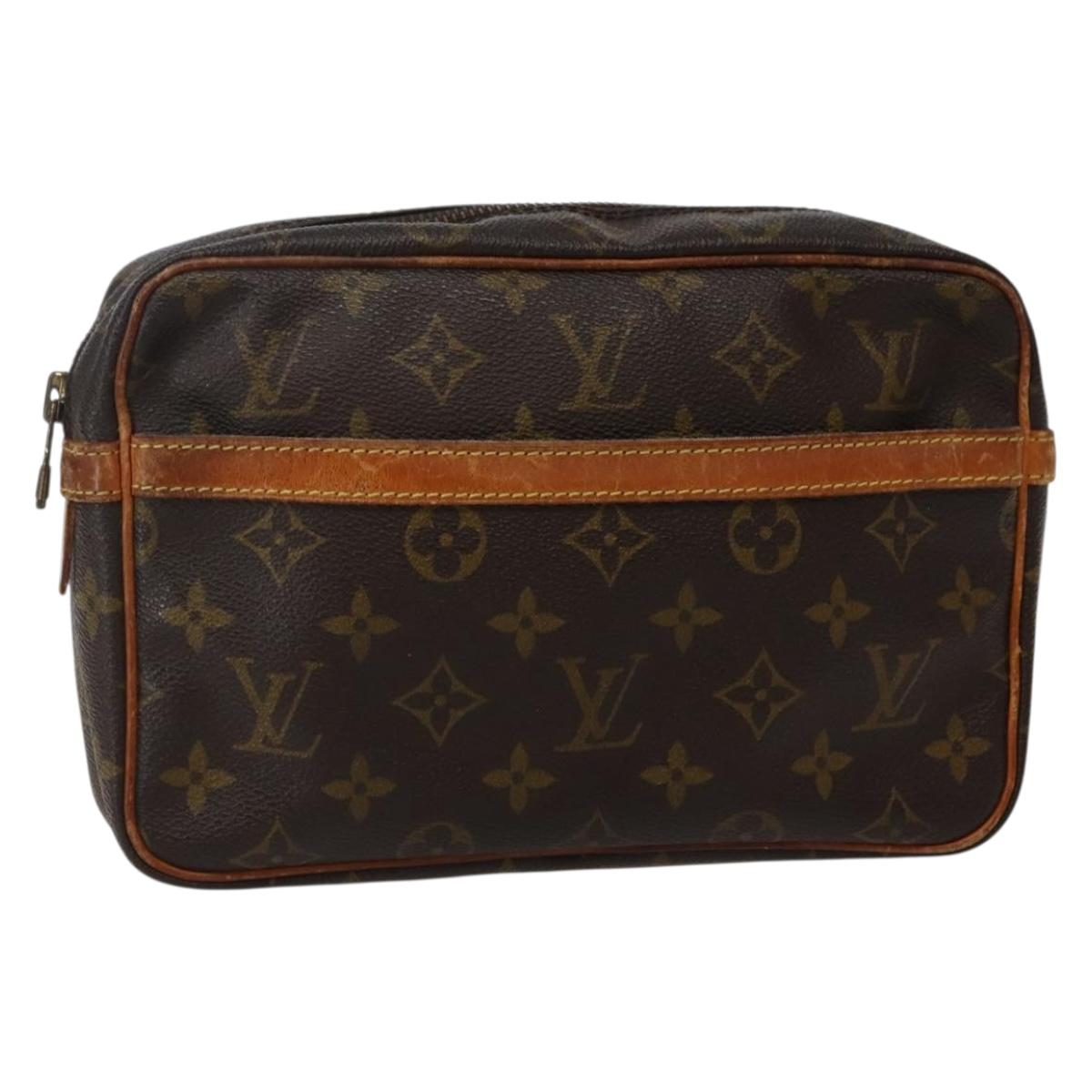 LOUIS VUITTON Monogram Compiegne 23 Clutch Bag M51847 LV Auth hk3030
