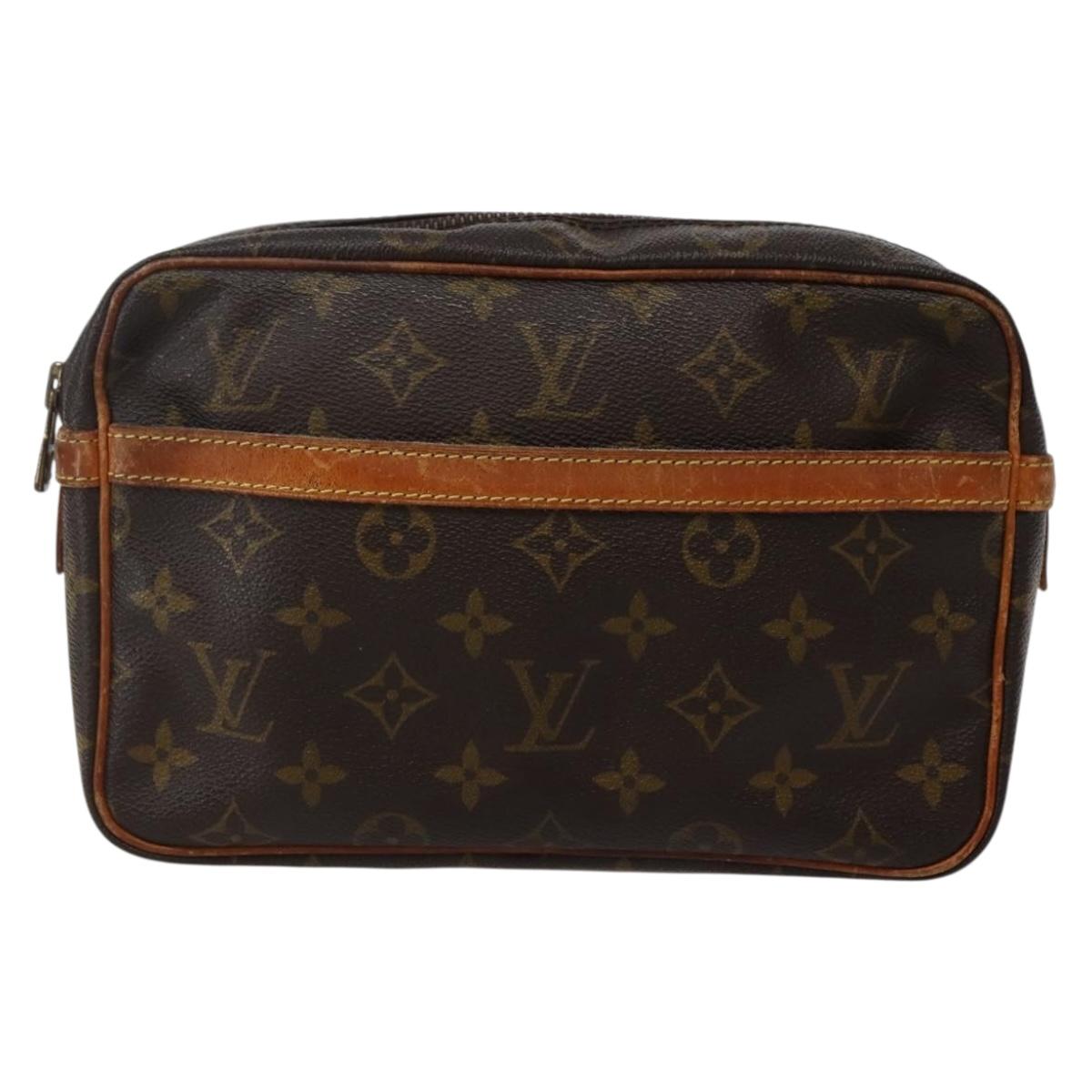 LOUIS VUITTON Monogram Compiegne 23 Clutch Bag M51847 LV Auth hk3030