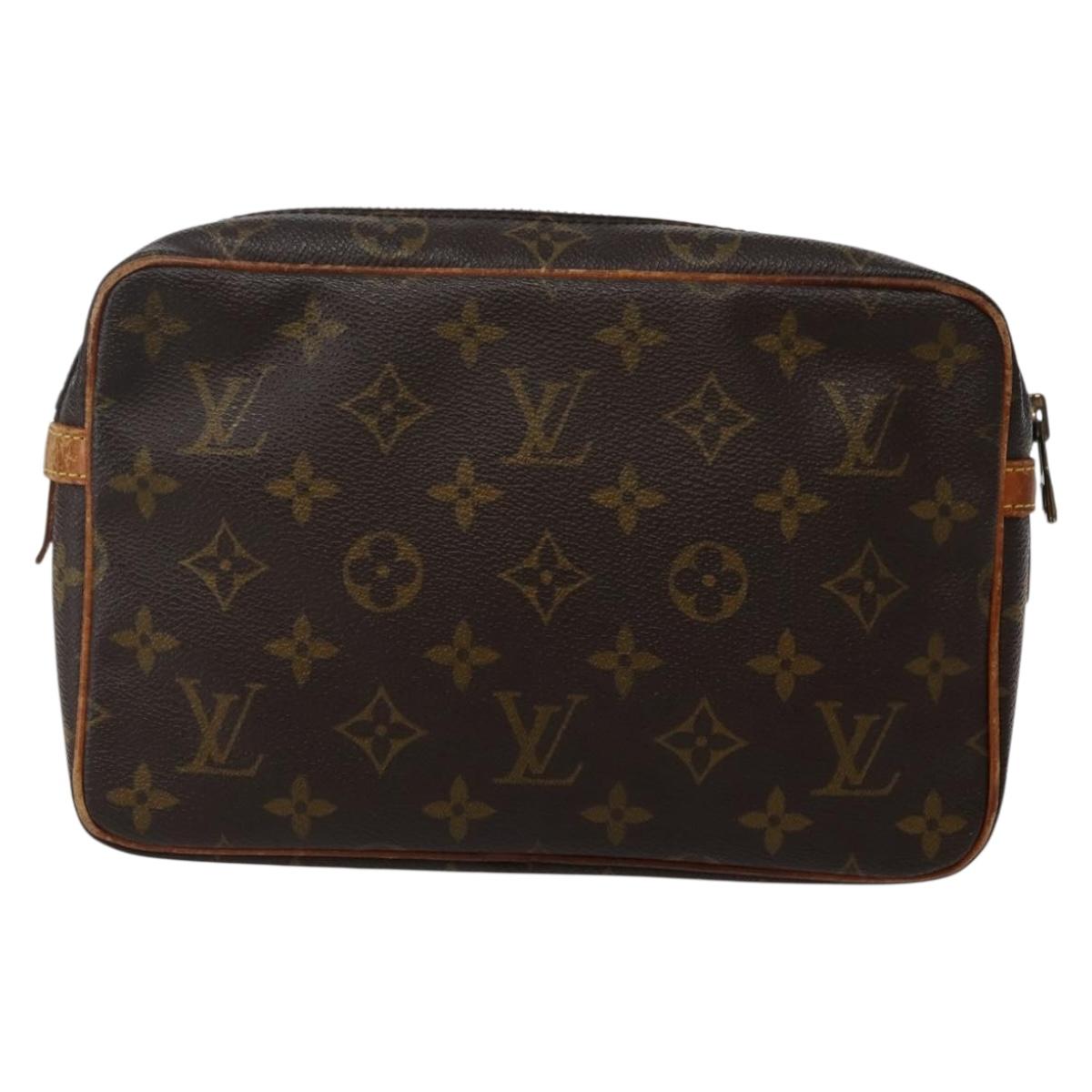 LOUIS VUITTON Monogram Compiegne 23 Clutch Bag M51847 LV Auth hk3030