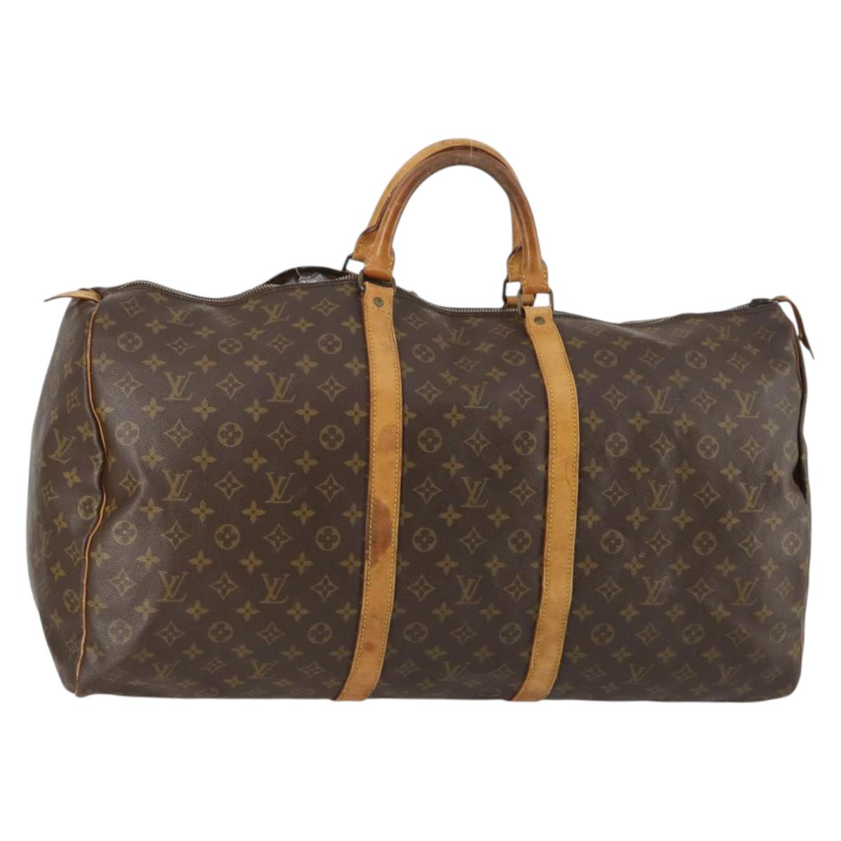 LOUIS VUITTON Monogram Keepall 60 Boston Bag Vintage M41422 LV Auth hk3034