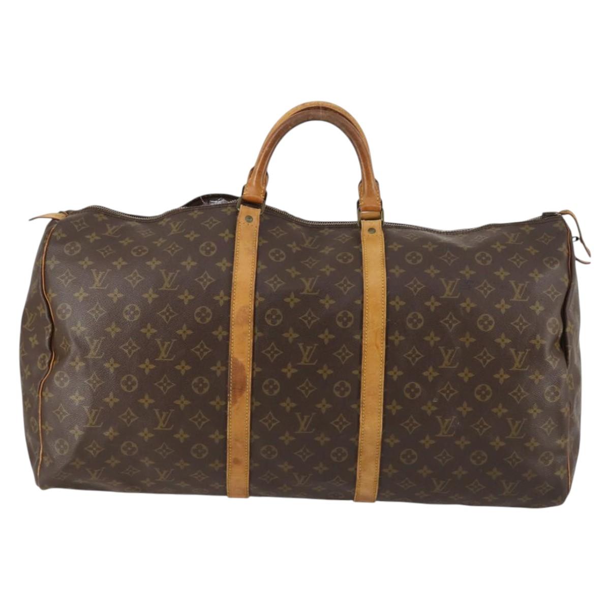 LOUIS VUITTON Monogram Keepall 60 Boston Bag Vintage M41422 LV Auth hk3034