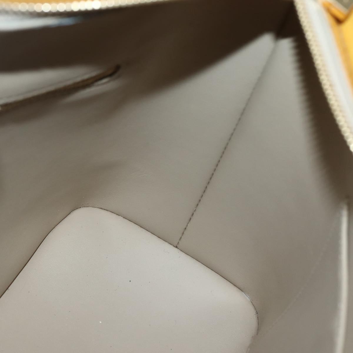 LOUIS VUITTON Monogram Vernis Houston Hand Bag Beige M91004 LV Auth hk3041