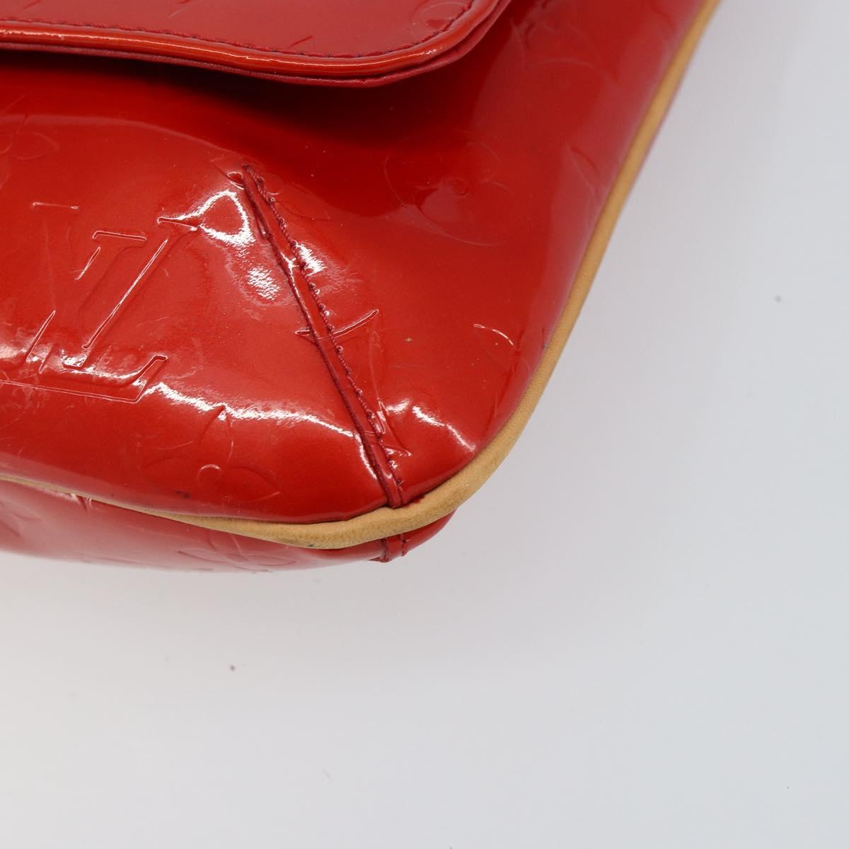 LOUIS VUITTON Monogram Vernis Thompson Street Bag Red M91094 LV Auth hk3043