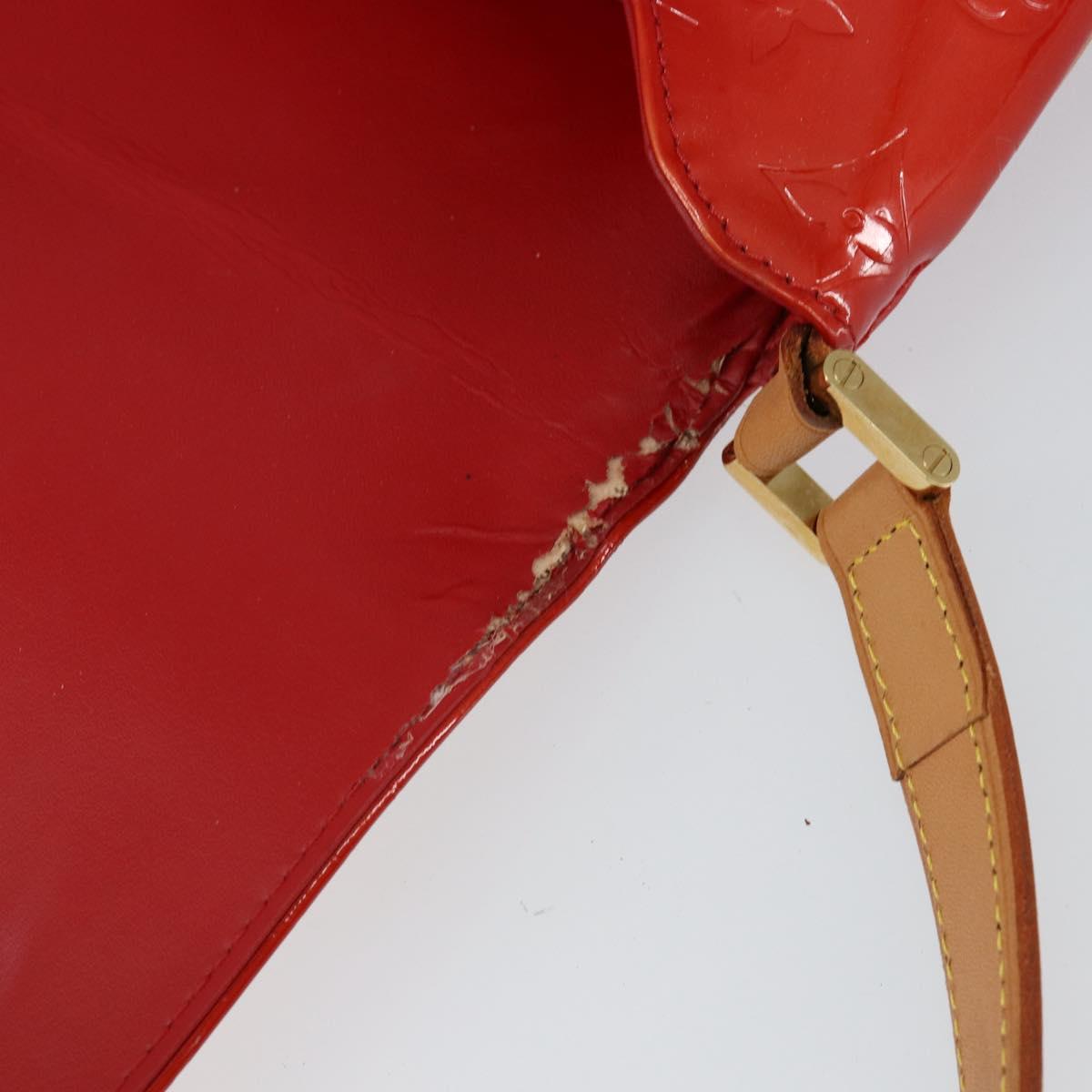 LOUIS VUITTON Monogram Vernis Thompson Street Bag Red M91094 LV Auth hk3043