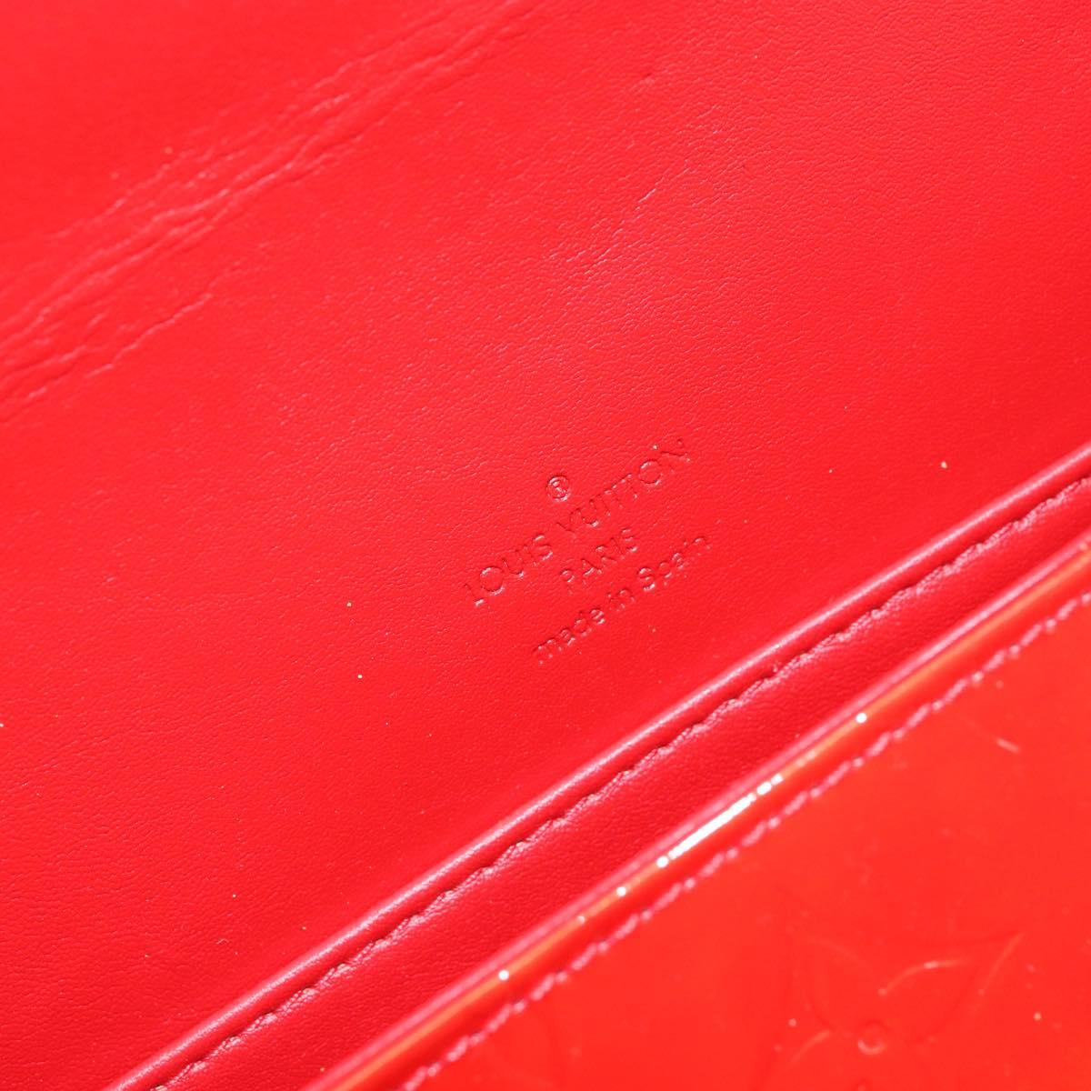 LOUIS VUITTON Monogram Vernis Thompson Street Bag Red M91094 LV Auth hk3043