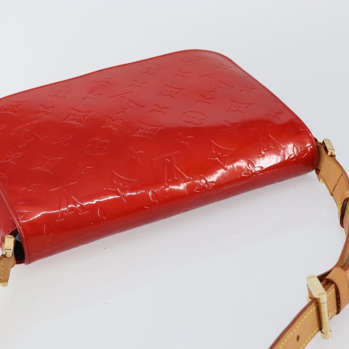 LOUIS VUITTON Monogram Vernis Thompson Street Bag Red M91094 LV Auth hk3043