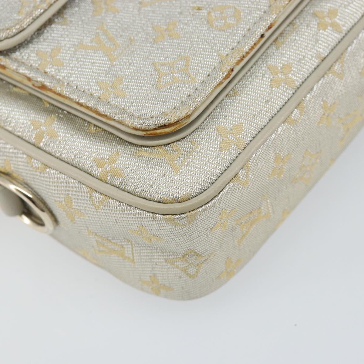 LOUIS VUITTON Monogram Shine McKenna Shoulder Bag Gold M92363 LV Auth hk3048