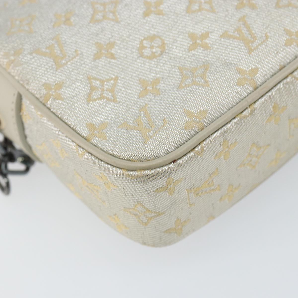 LOUIS VUITTON Monogram Shine McKenna Shoulder Bag Gold M92363 LV Auth hk3048