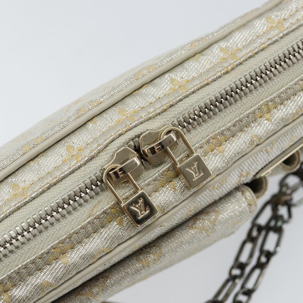LOUIS VUITTON Monogram Shine McKenna Shoulder Bag Gold M92363 LV Auth hk3048