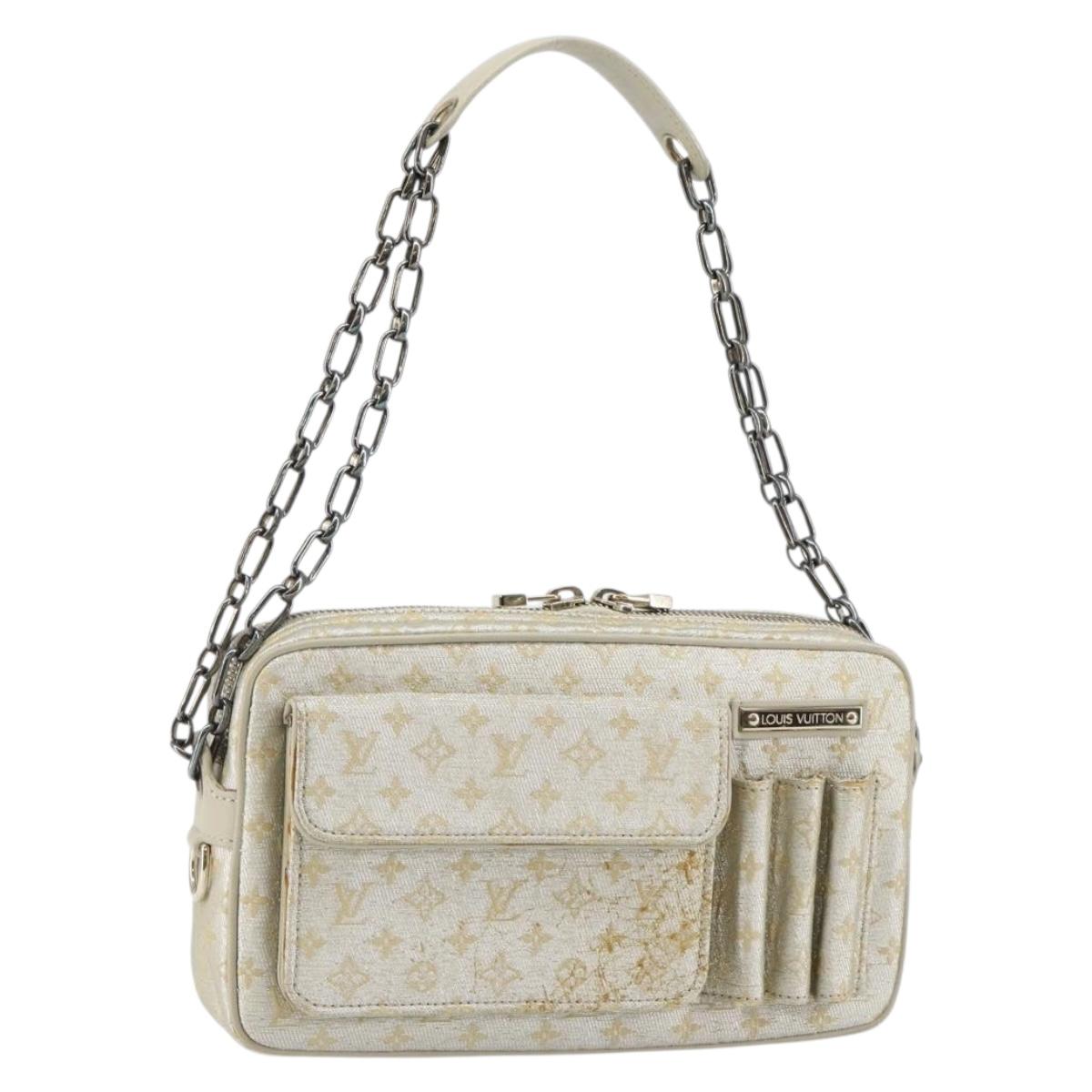 LOUIS VUITTON Monogram Shine McKenna Shoulder Bag Gold M92363 LV Auth hk3048