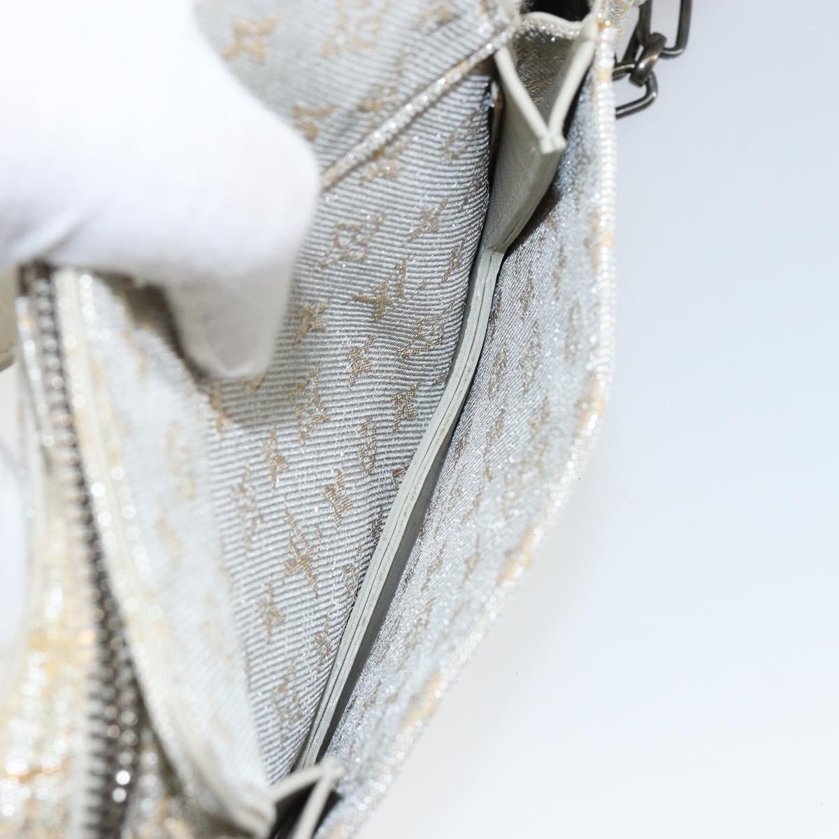 LOUIS VUITTON Monogram Shine McKenna Shoulder Bag Gold M92363 LV Auth hk3048