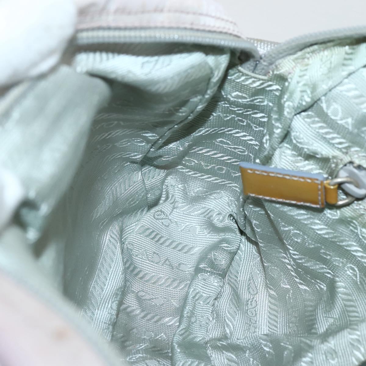 PRADA Shoulder Bag Nylon Pink Silver Auth hk3053