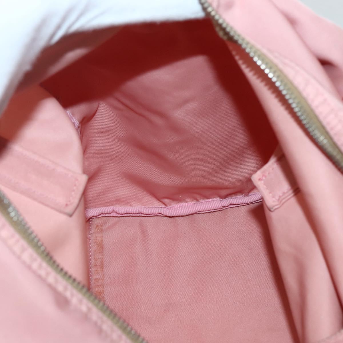 PRADA Hand Bag Nylon Pink Silver Auth hk3055