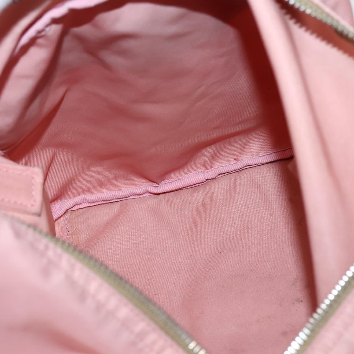 PRADA Hand Bag Nylon Pink Silver Auth hk3055