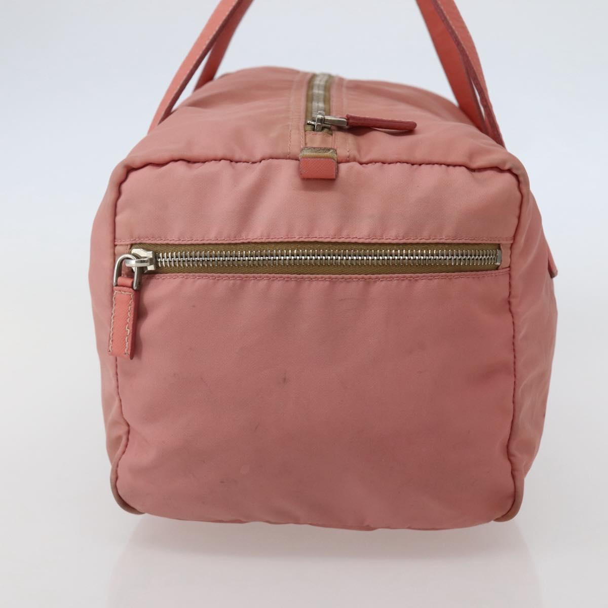 PRADA Hand Bag Nylon Pink Silver Auth hk3055