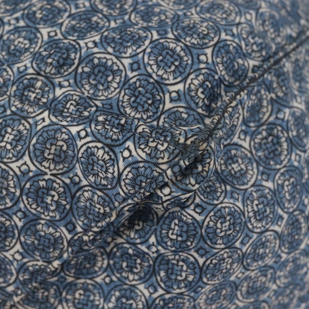 PRADA Tote Bag Nylon Blue Silver Auth hk3057