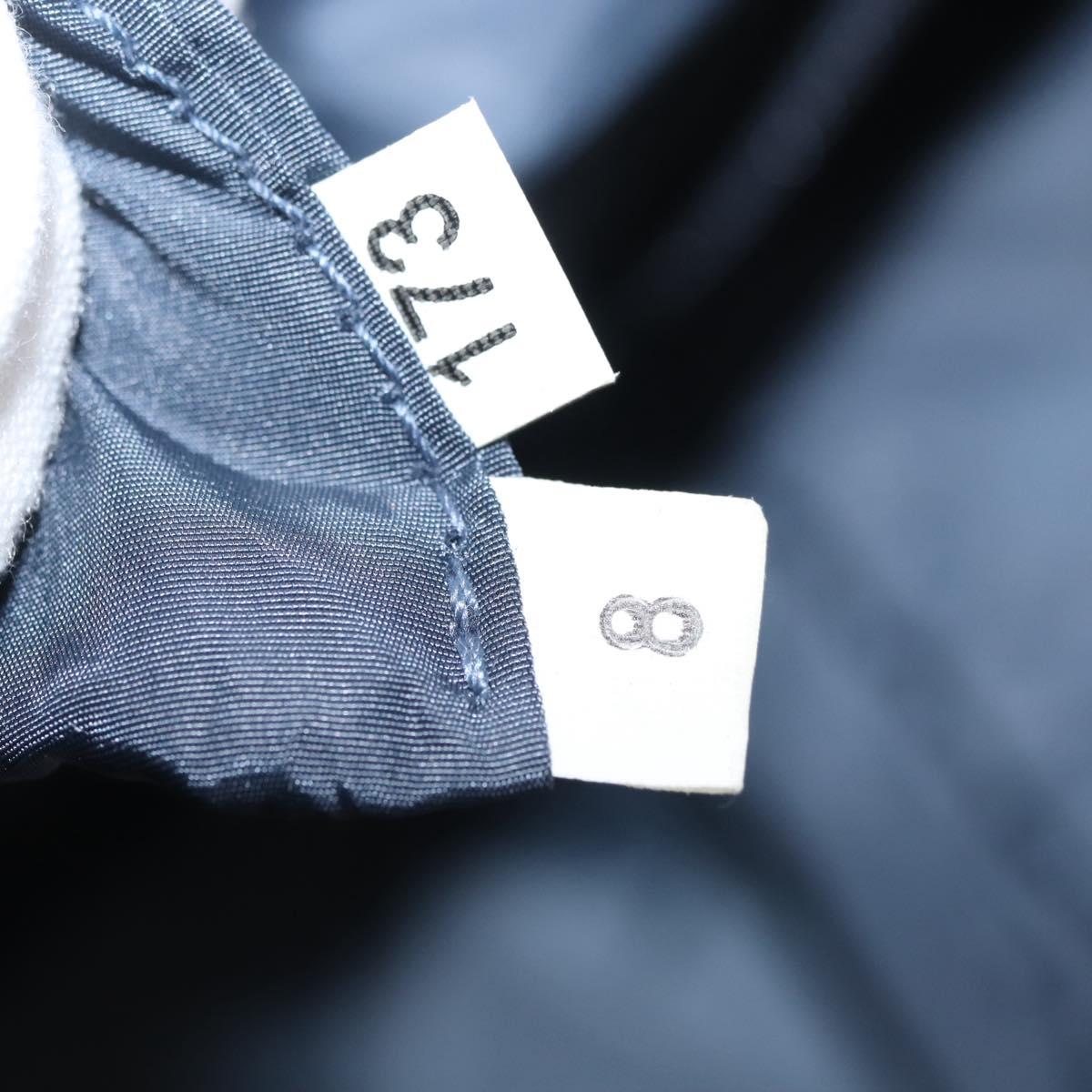 PRADA Tote Bag Nylon Blue Silver Auth hk3057