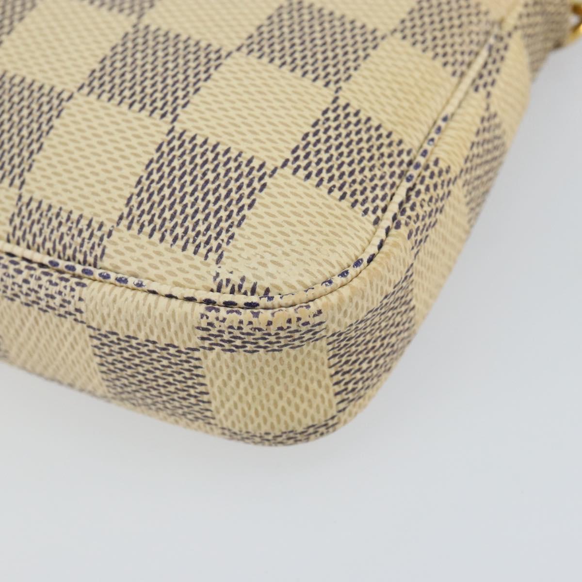 LOUIS VUITTON Damier Azur Mini Pochette Accessoires Pouch N63005 LV Auth hk3071