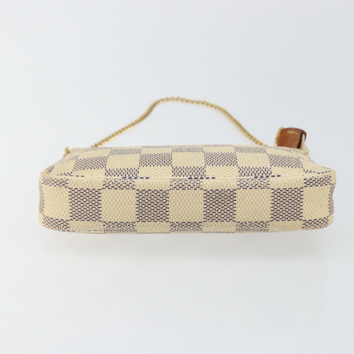 LOUIS VUITTON Damier Azur Mini Pochette Accessoires Pouch N63005 LV Auth hk3071