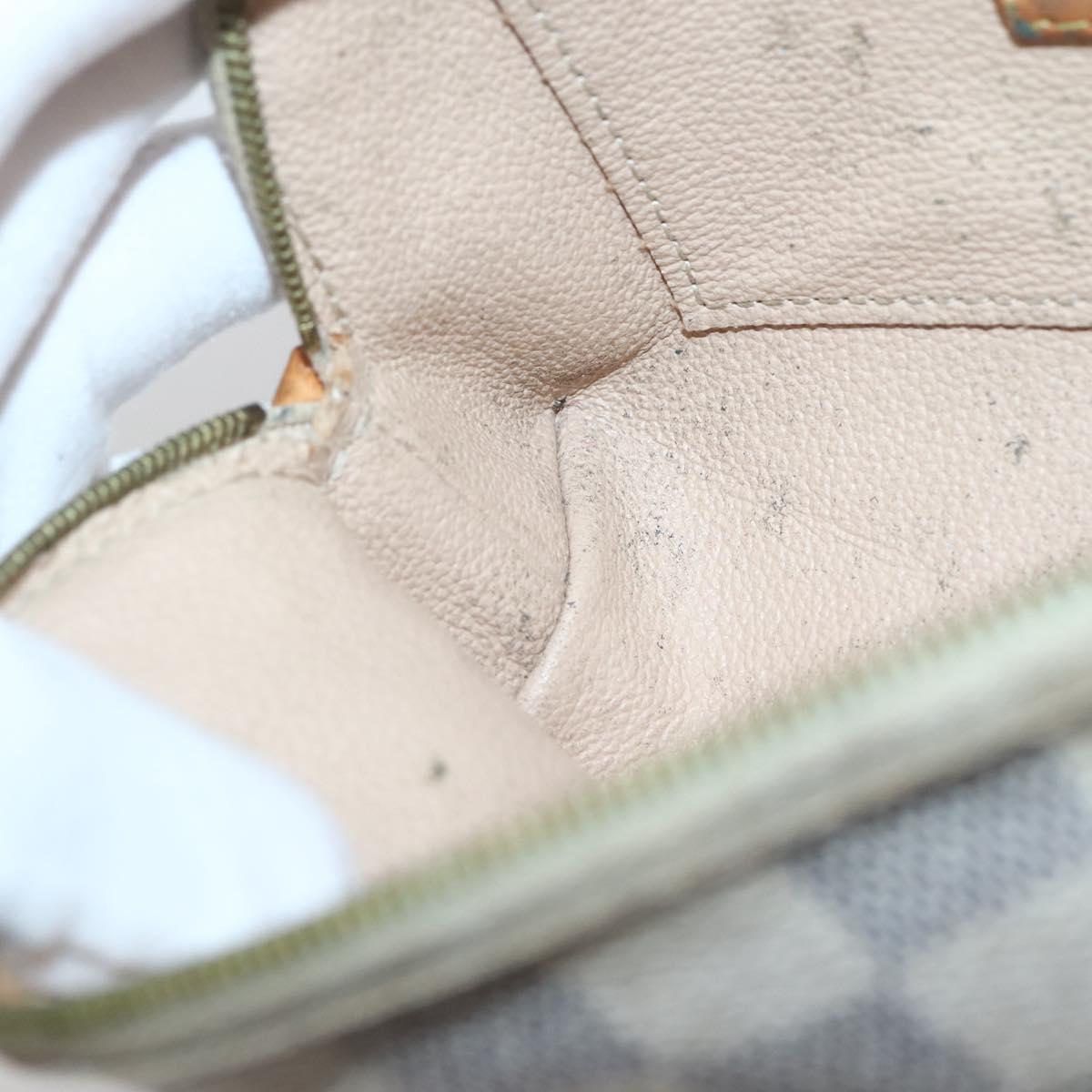 LOUIS VUITTON Damier Azur Pochette Cosmetic PM Pouch N60024 LV Auth hk3072