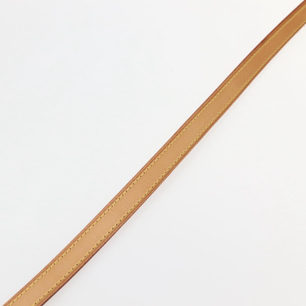 LOUIS VUITTON Shoulder Strap Leather 35.4"" Beige LV Auth hk3078
