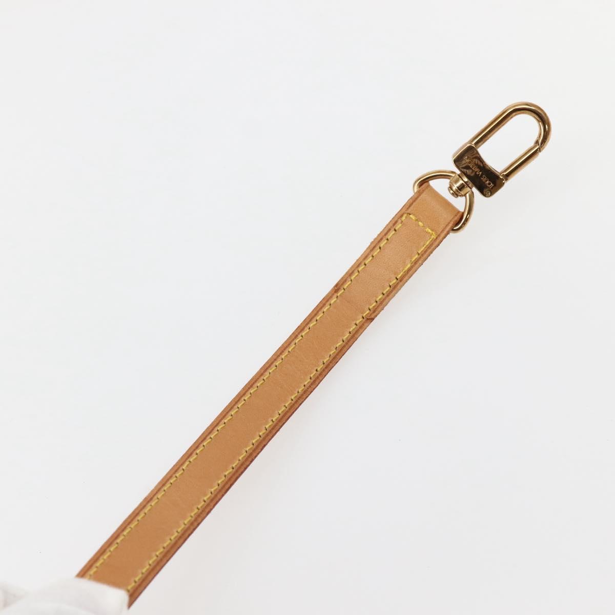 LOUIS VUITTON Shoulder Strap Leather 35.4"" Beige LV Auth hk3078