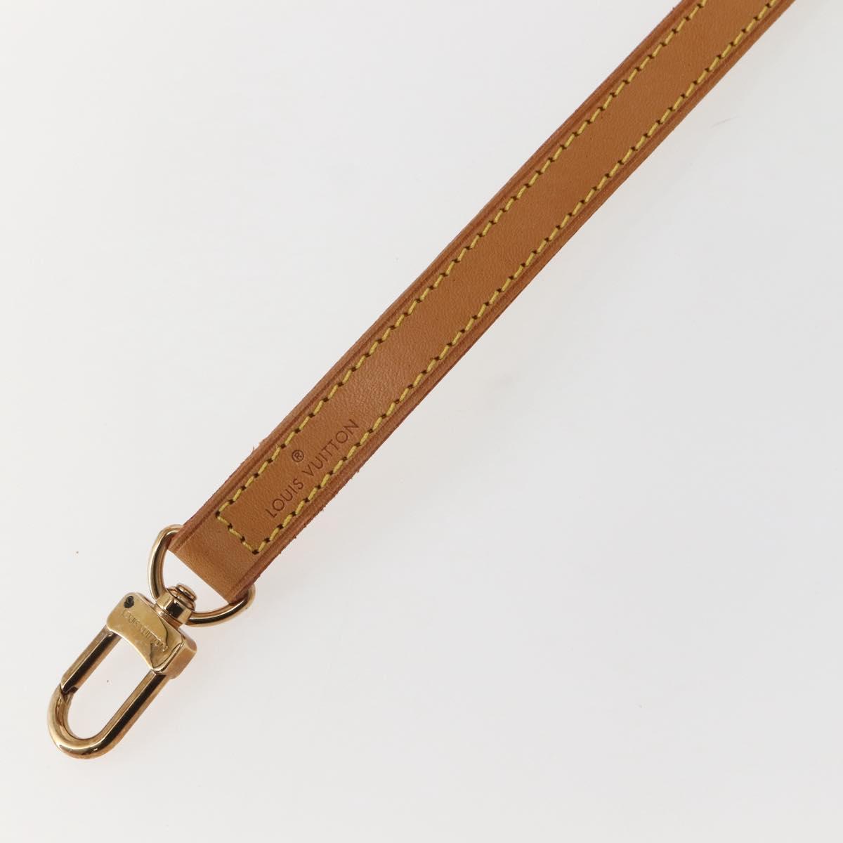 LOUIS VUITTON Shoulder Strap Leather 35.4"" Beige LV Auth hk3078