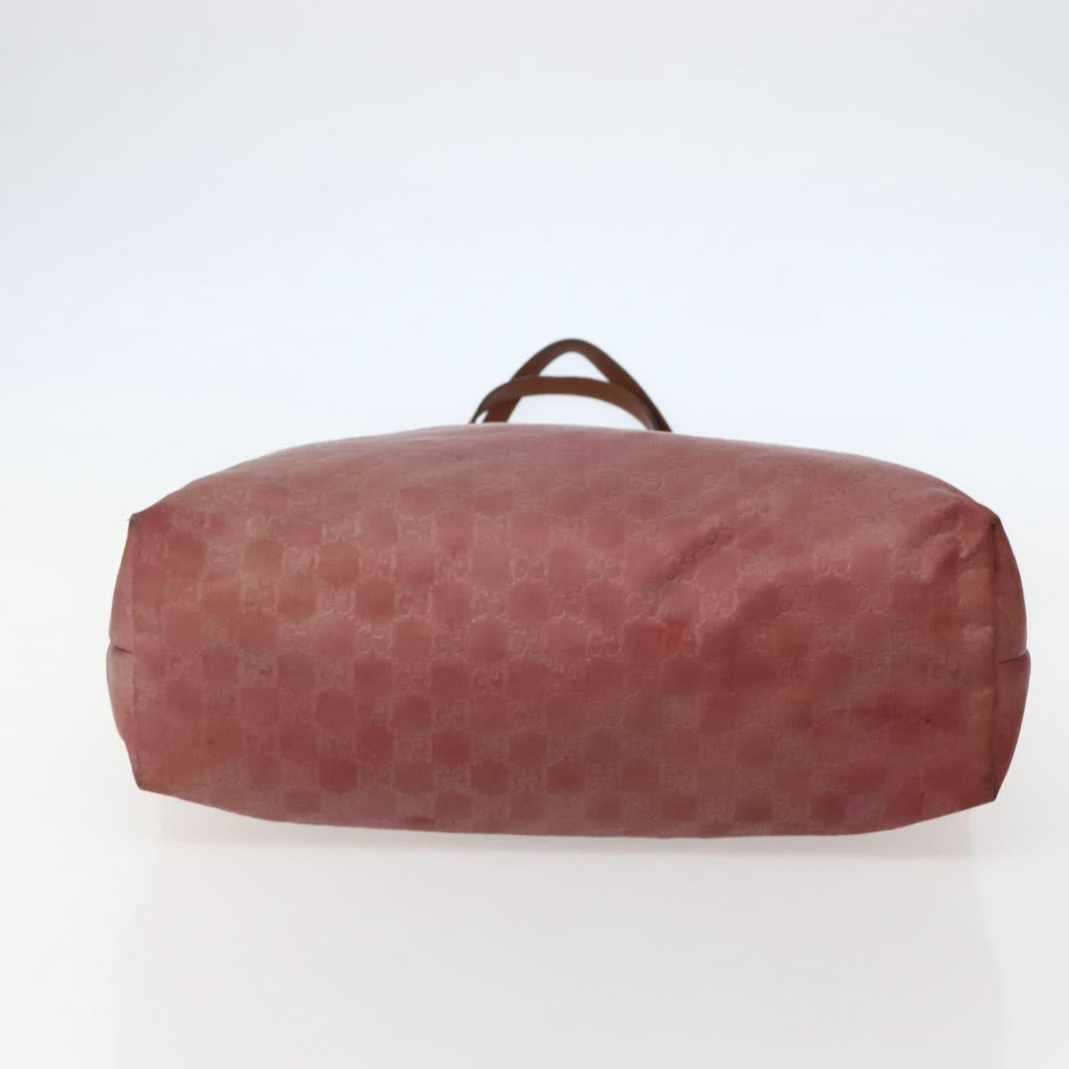 GUCCI GG Canvas Tote Bag Nylon Pink Gold 295252 Auth hk3085