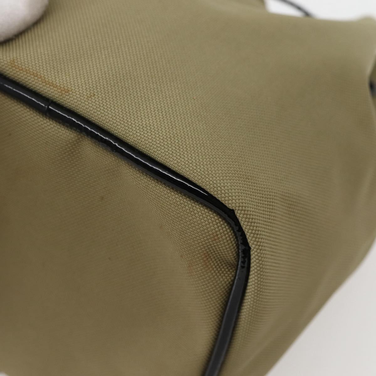 GUCCI Drawstring Pouch Nylon Beige 039 0973 Auth hk3094