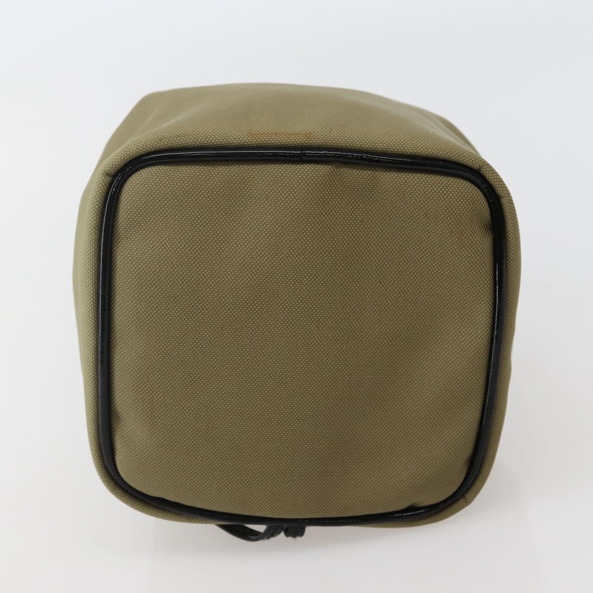 GUCCI Drawstring Pouch Nylon Beige 039 0973 Auth hk3094