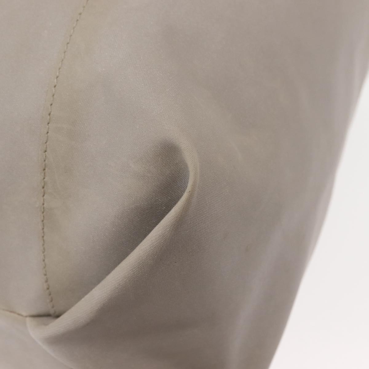 CHANEL Sports Shoulder Bag Nylon Gray Silver CC Auth hk3103