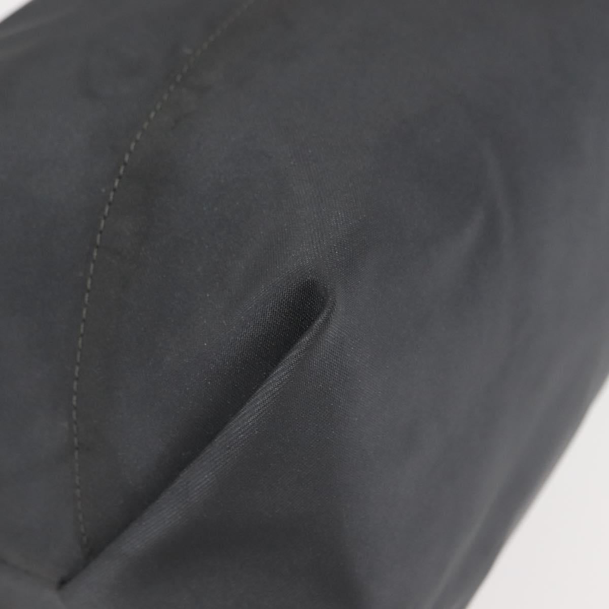 CHANEL Sports Shoulder Bag Nylon Gray Silver CC Auth hk3104