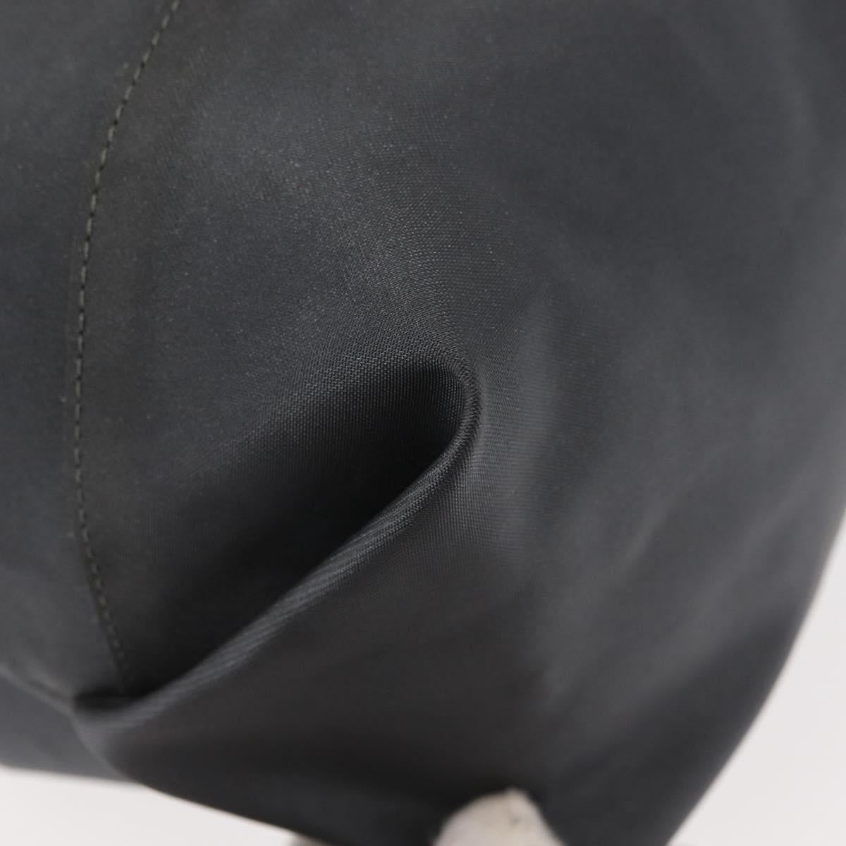 CHANEL Sports Shoulder Bag Nylon Gray Silver CC Auth hk3104