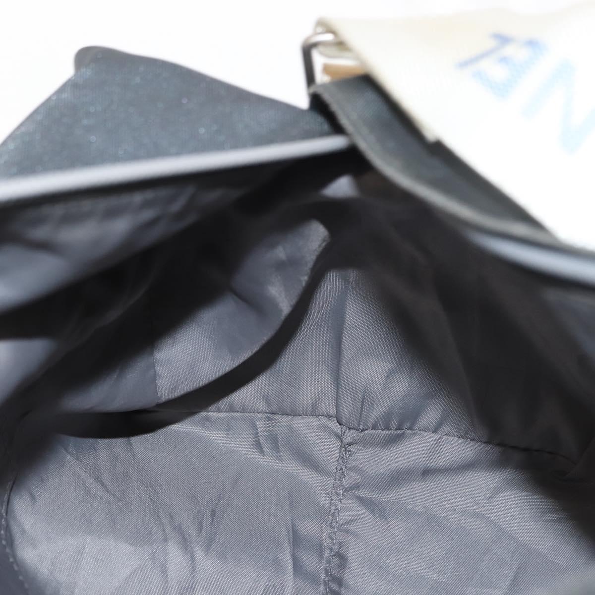 CHANEL Sports Shoulder Bag Nylon Gray Silver CC Auth hk3104